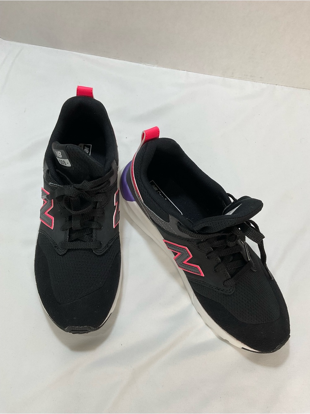 New Balance Women's Black Sneakers with Pink & Purple Accents